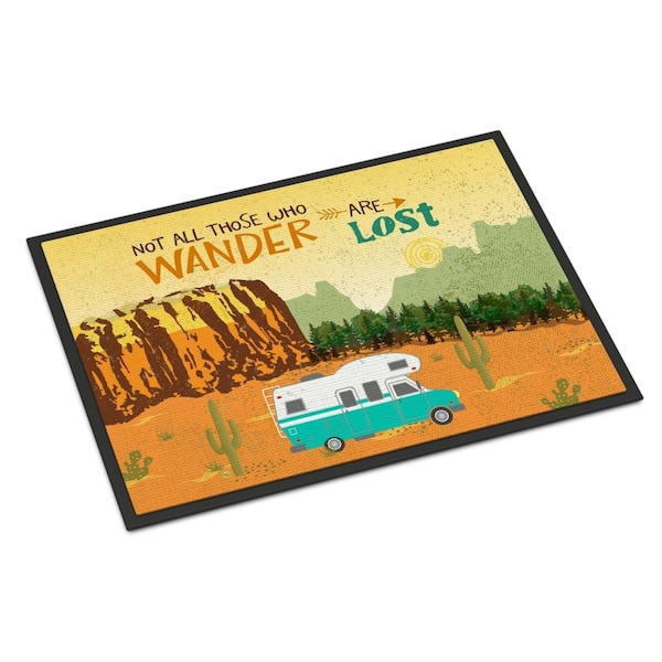 Carolines Treasures 24 x 36 in. RV Camper Camping Wander Indoor or Outdoor Mat CA71852 - main